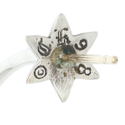 Chrome Hearts Hoop Cut Star Silver Earrings