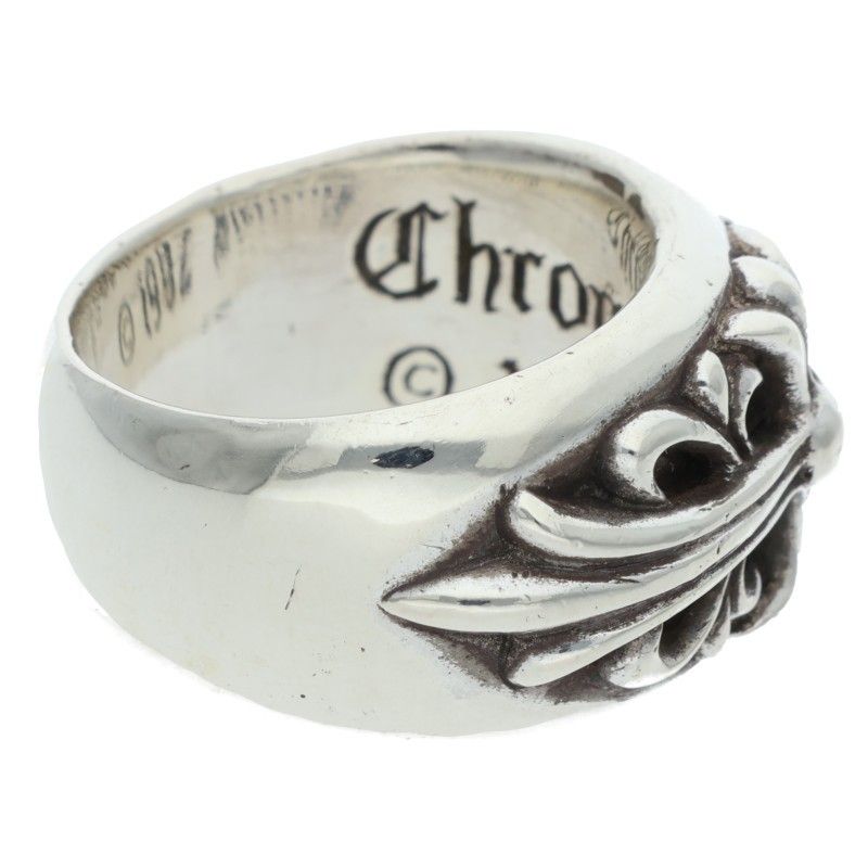 Chrome Hearts Flrl Crs Floral Cross Silver Ring
