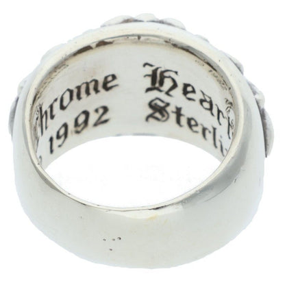 Chrome Hearts Flrl Crs Floral Cross Silver Ring