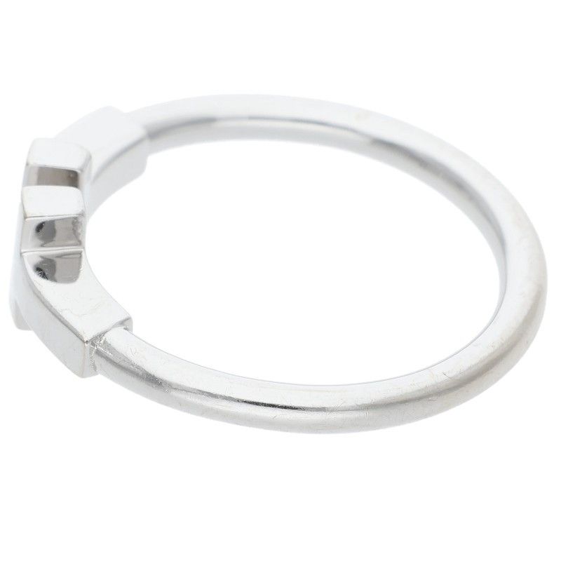 Tiffany & Co T Wire 18k White Gold Ring No 11