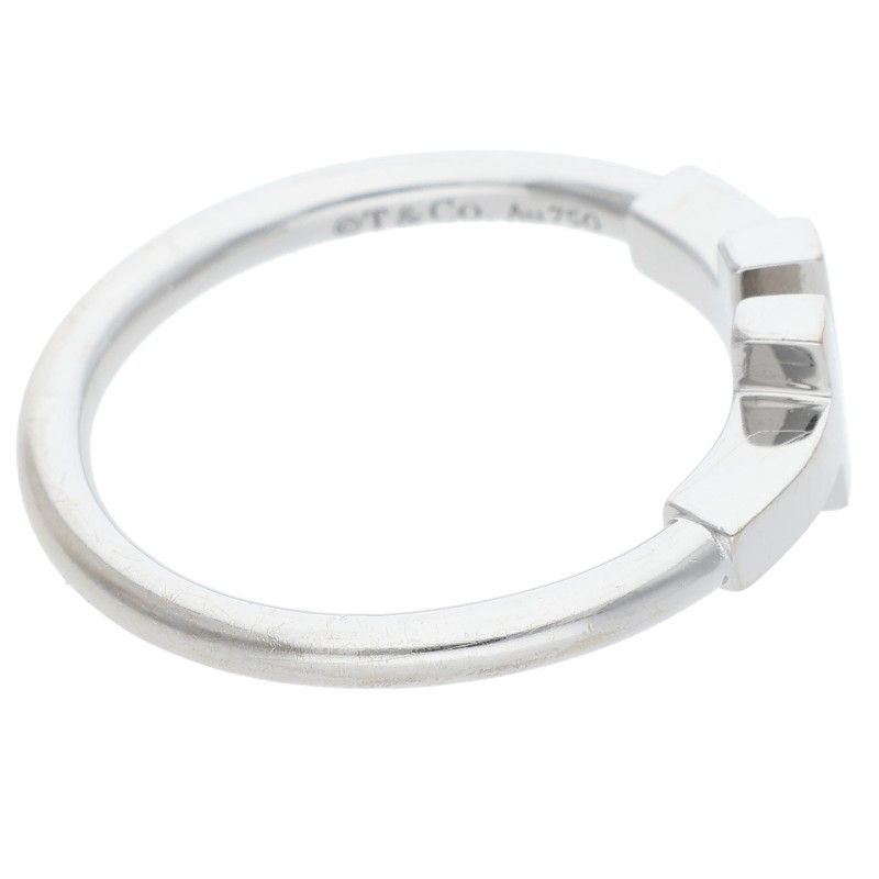 Tiffany & Co T Wire 18k White Gold Ring No 11