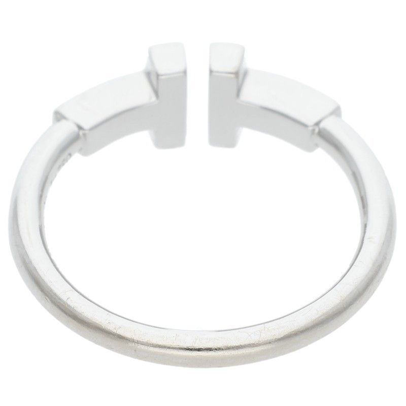 Tiffany & Co T Wire 18k White Gold Ring No 11