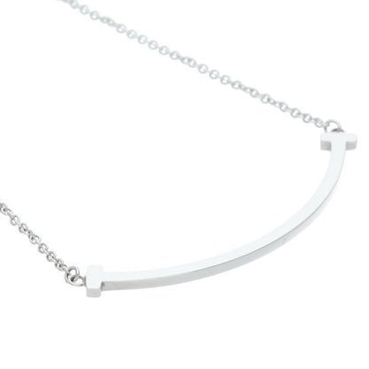 Tiffany & Co T Smile Small 18k White Goldnecklace Necklace