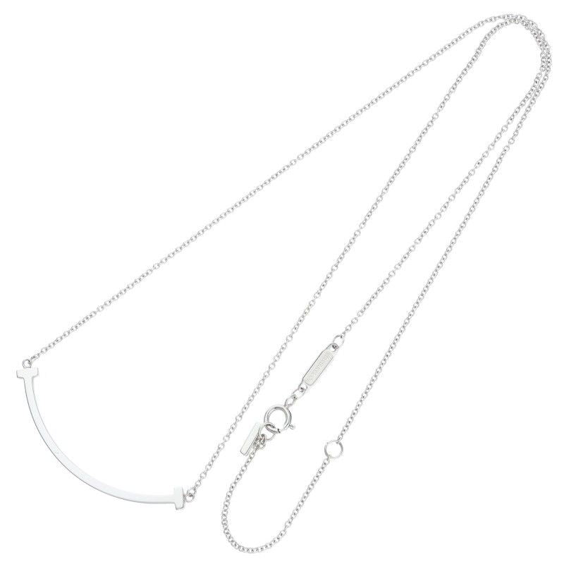 Tiffany & Co T Smile Small 18k White Goldnecklace Necklace