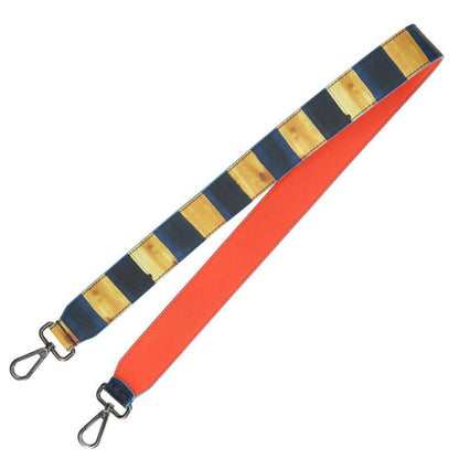 Fendi Strap You Pecan Graffiti Striped Leather Shoulder Bag