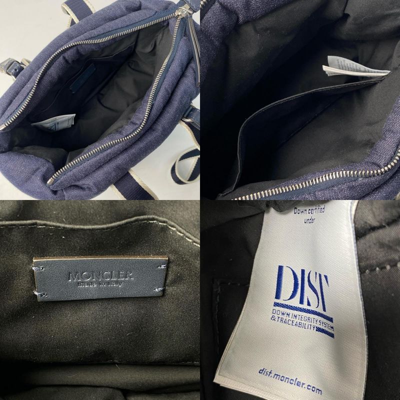 Moncler Mini Color Dog 2-Way Shoulder Bag Denim Down