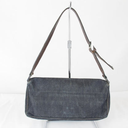 Fendi Logo Shoulder Pouch Mini Bag Denim Navy High Casual