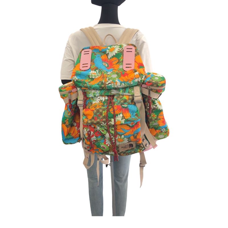 Gucci North Face Flower Multicolor Backpack