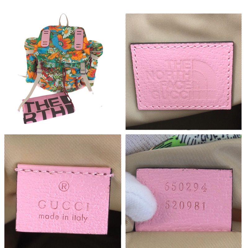 Gucci North Face Flower Multicolor Backpack