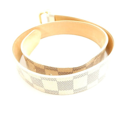 Louis Vuitton Damier Azur Ceinture 80 32 Belt Leather Gold