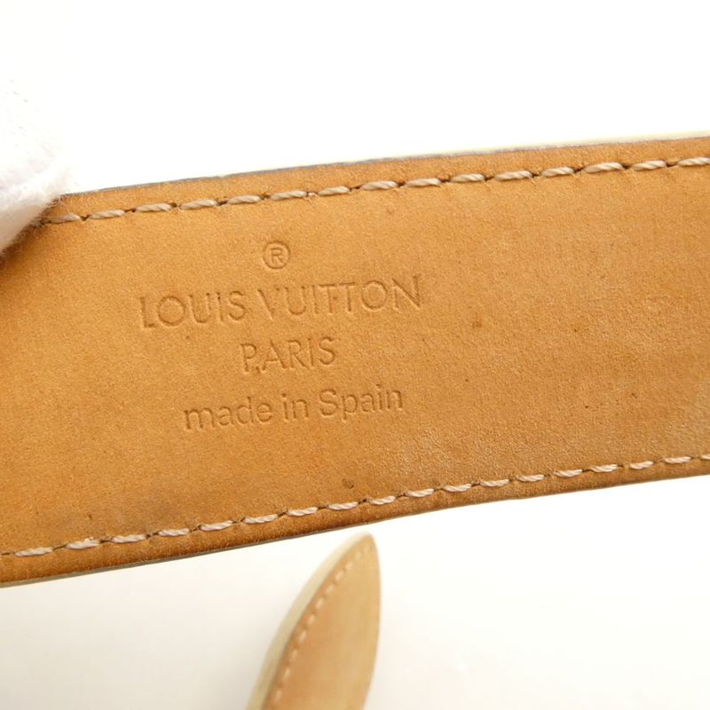 Louis Vuitton Damier Azur Ceinture 80 32 Belt Leather Gold