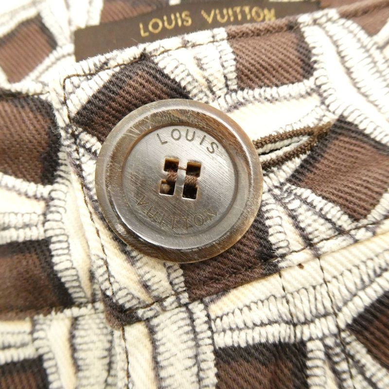 Louis Vuitton Pants 38 S Cotton and All Over Pattern Straight 3/4 Length
