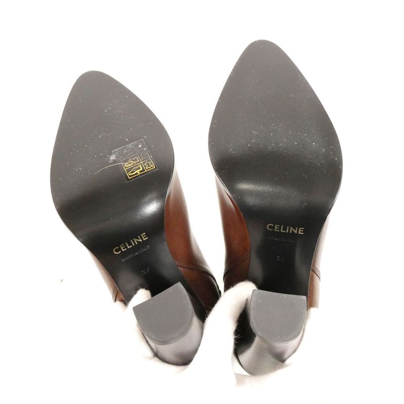 Celine Riding Boot with Triomphe Long Boots 37 Mug