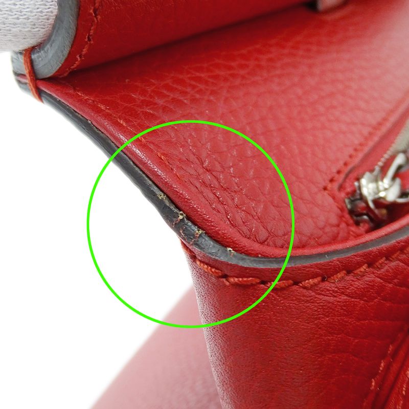 Gucci 2-Way Shoulder Bag Bamboo Leather Red