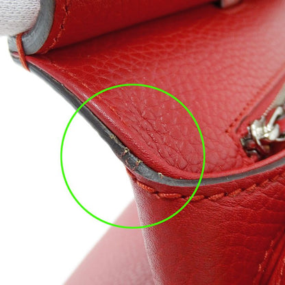 Gucci 2-Way Shoulder Bag Bamboo Leather Red