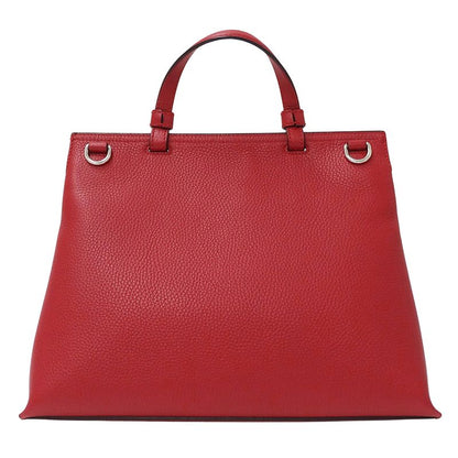 Gucci 2-Way Shoulder Bag Bamboo Leather Red
