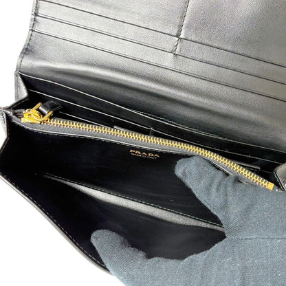 Prada Tessuto Triangle Wallet with Pass Case