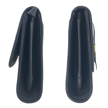 Gucci Vintage Navy Gray Gold GG Supreme Canvas Shoulder Bag