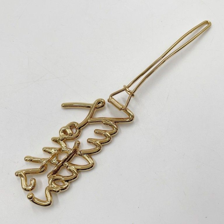 Louis Vuitton Barrette LV Script Gold Metal Hair Accessory
