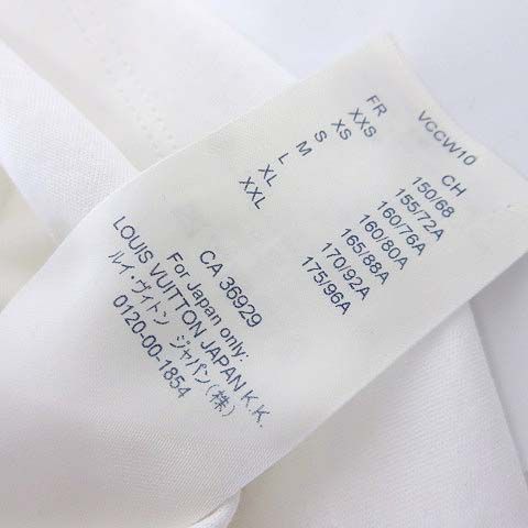Louis Vuitton T-Shirt Short Sleeve Logo Print L White Gold Twd