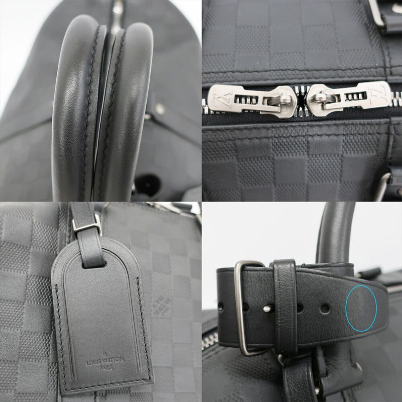 Louis Vuitton Keepall Bandouliere 45 Boston Bag Damier Infini Black