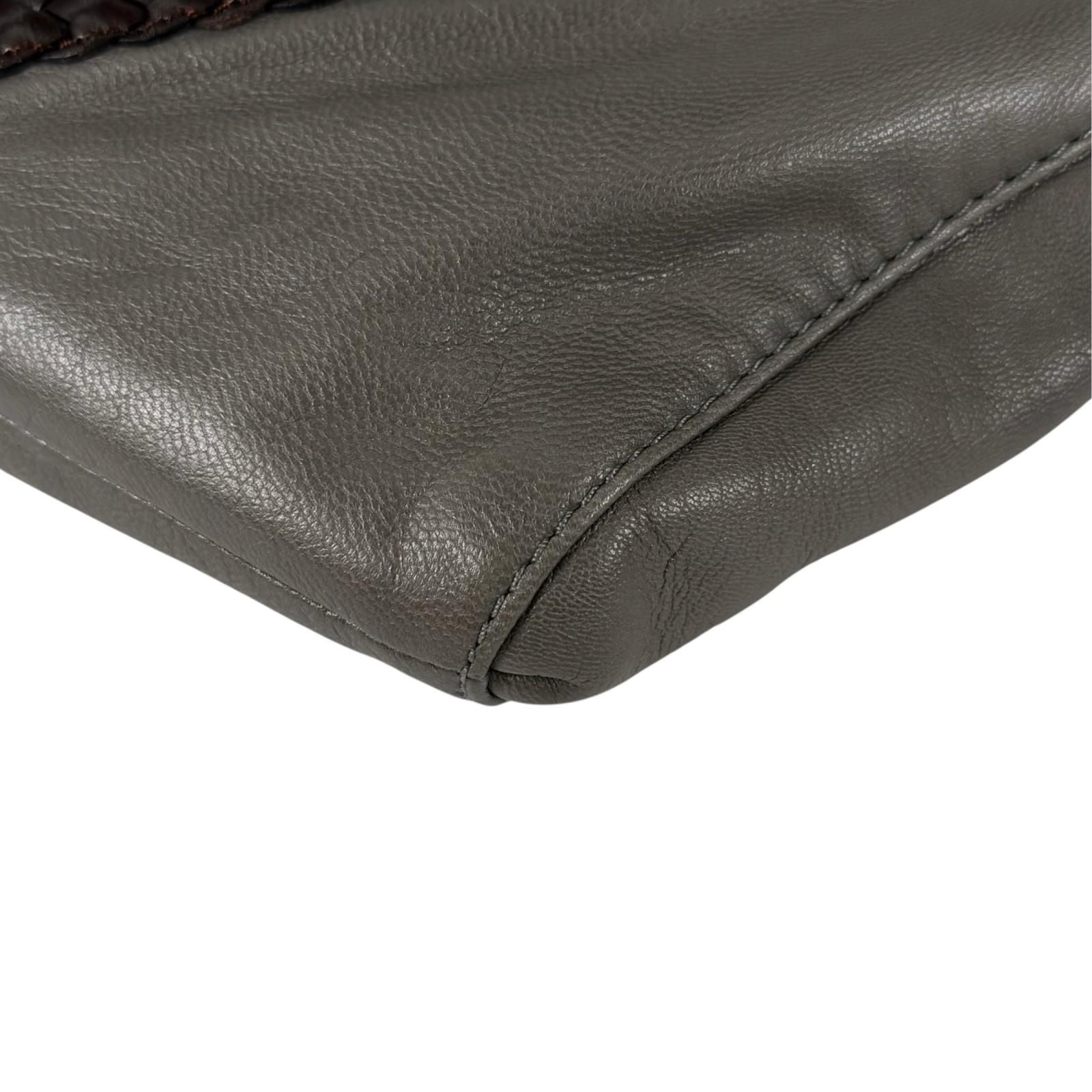 Loewe Shoulder Bag Leather Gray Braid — view 8