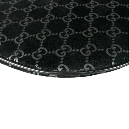Gucci Shoulder Bag Suede Black GG Pattern — view 7