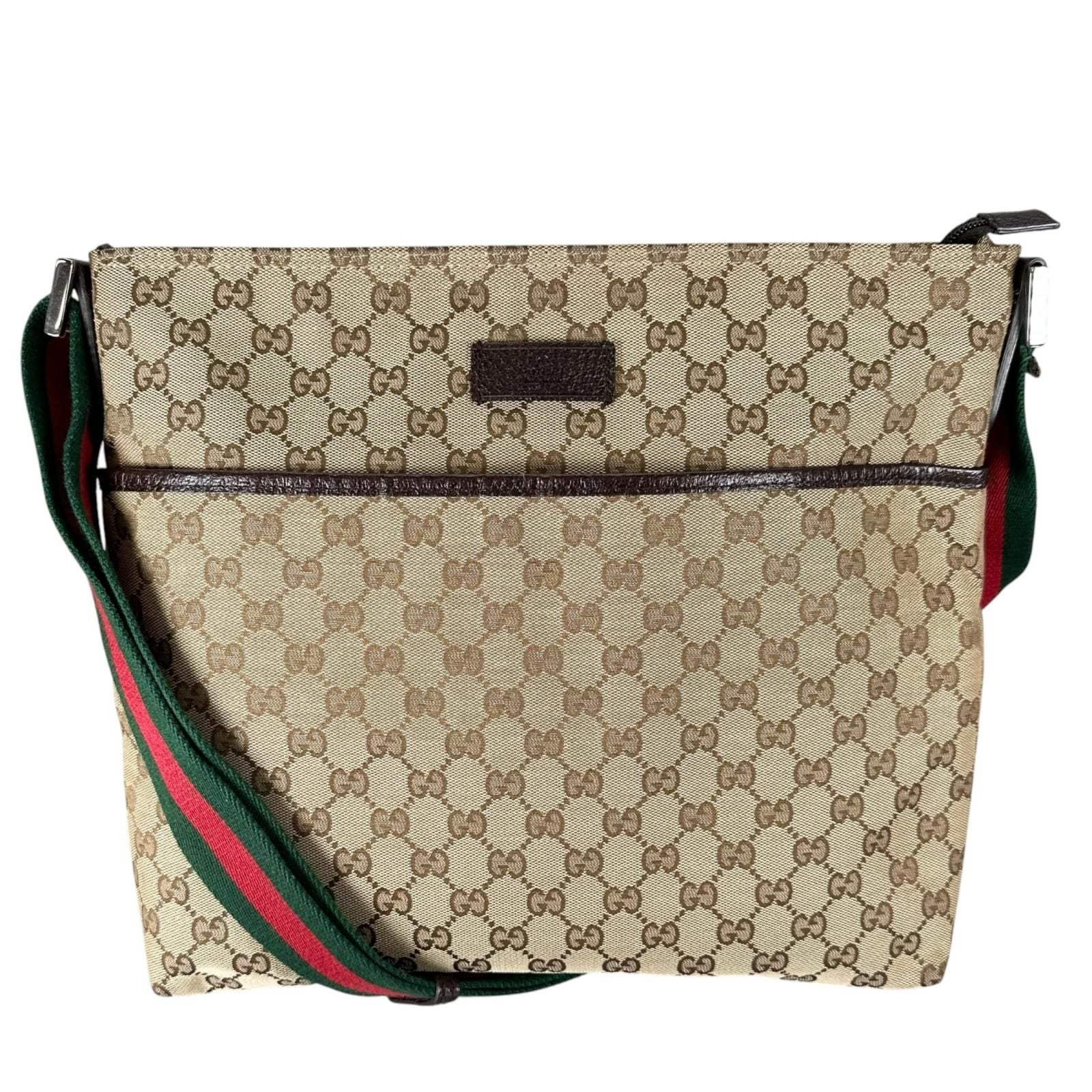 Gucci Sherry Line Tote Bag GG Canvas Beige