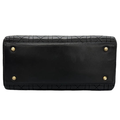 Dior Lady Dior Handbag Lambskin Black Medium — view 4