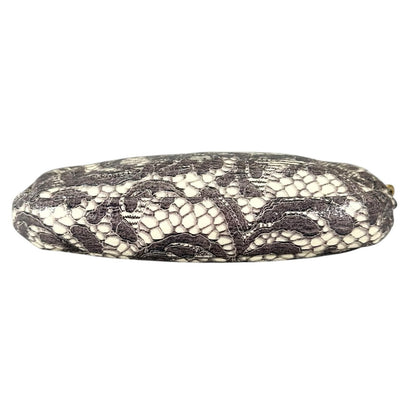 Prada Pouch Nylon Gray Botanical Pattern — view 4