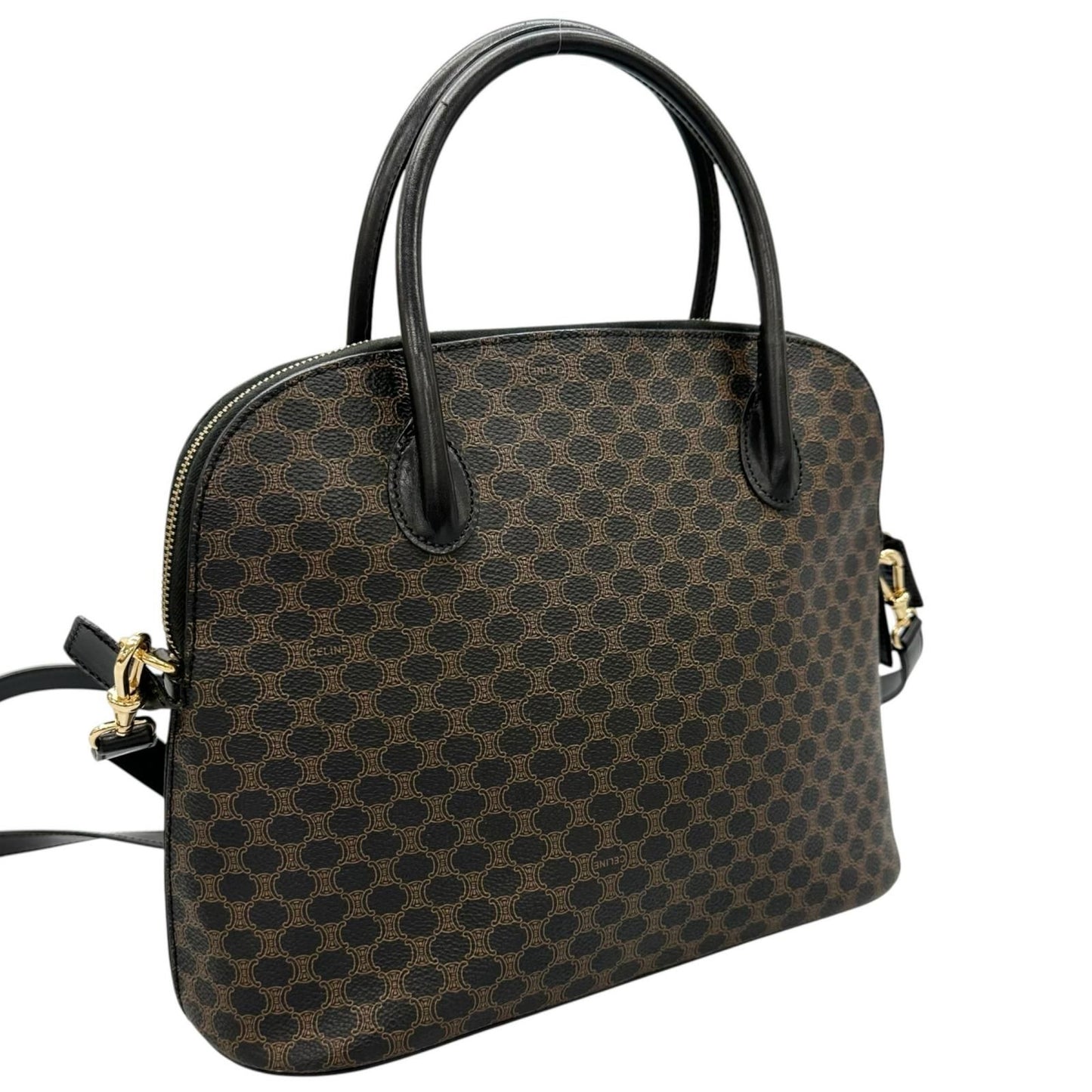 Celine Handbag Leather Brown 2-Way Macadam — view 3