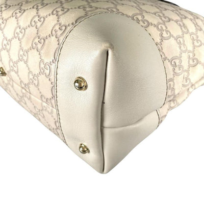 Guccissima 2-Way Tote Horsebit Shoulder Bag Beige