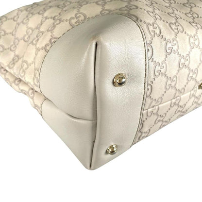 Guccissima 2-Way Tote Horsebit Shoulder Bag Beige