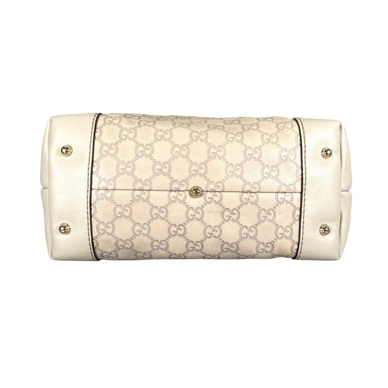 Guccissima 2-Way Tote Horsebit Shoulder Bag Beige