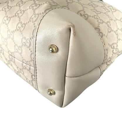 Guccissima 2-Way Tote Horsebit Shoulder Bag Beige