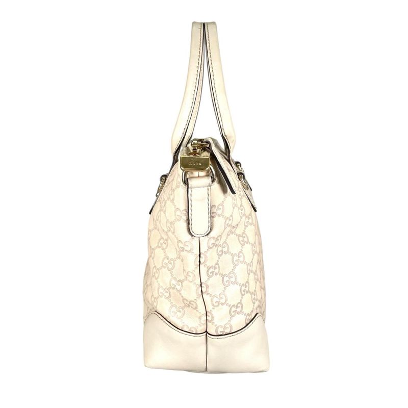 Guccissima 2-Way Tote Horsebit Shoulder Bag Beige