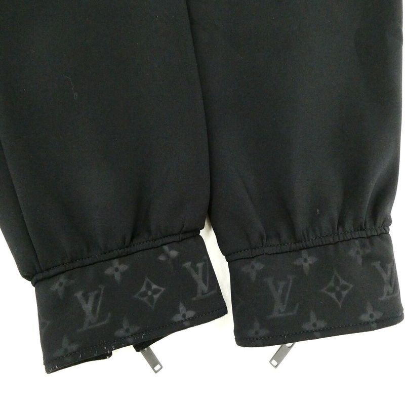 Louis Vuitton Monogram Detail Cargo Pants 38 Black Nylon