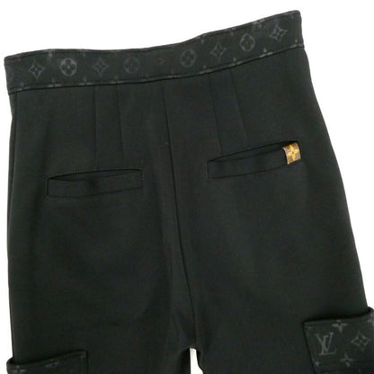 Louis Vuitton Monogram Detail Cargo Pants 38 Black Nylon