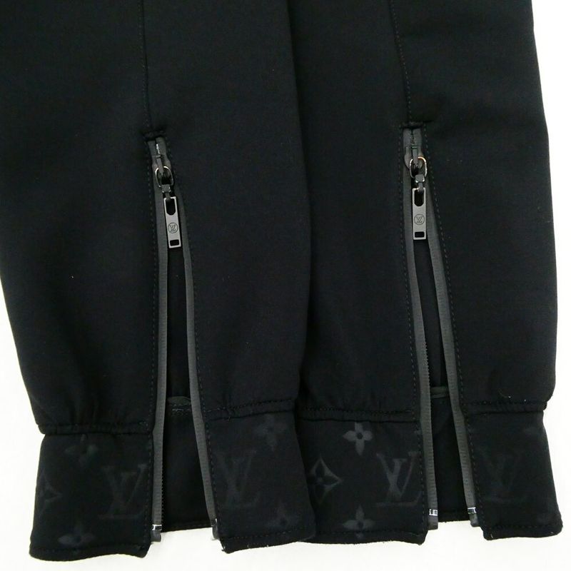 Louis Vuitton Monogram Detail Cargo Pants 38 Black Nylon