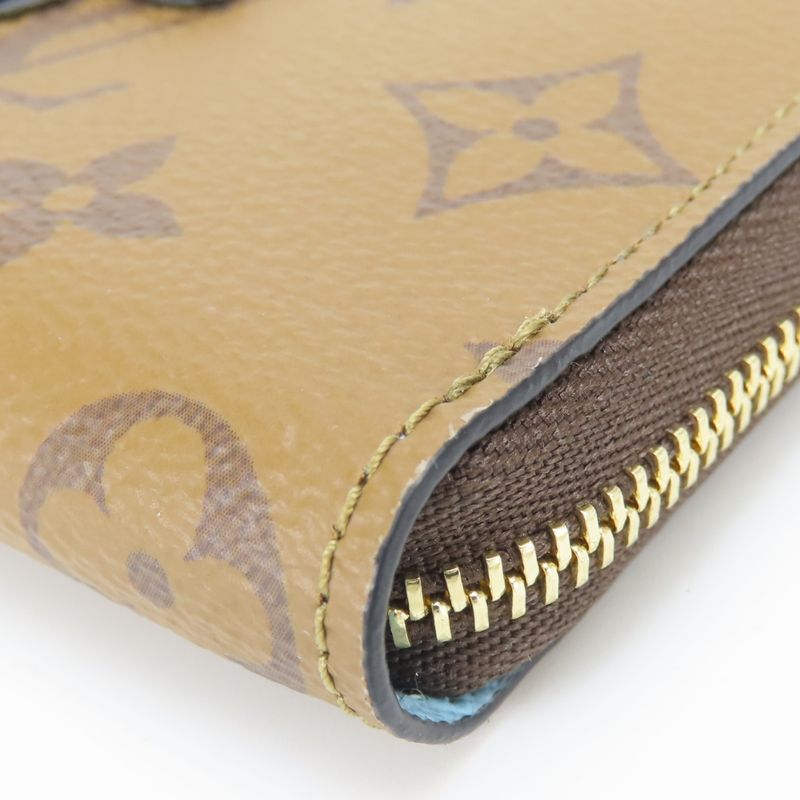 Louis Vuitton Coin Case Zippy Purse Duck Monogram Reverse Brown Sun Yitian