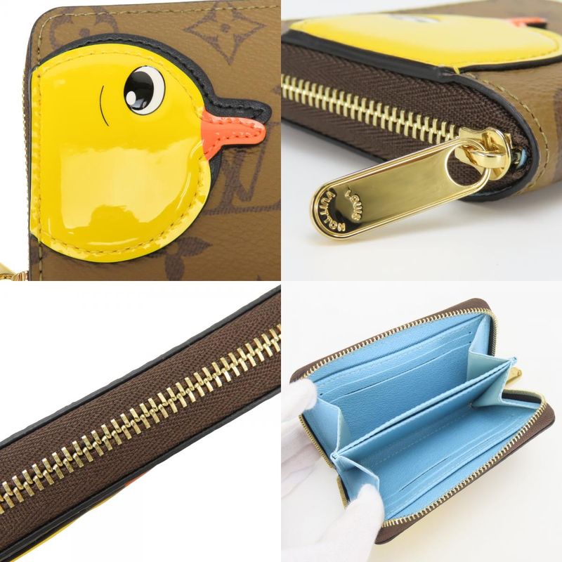 Louis Vuitton Coin Case Zippy Purse Duck Monogram Reverse Brown Sun Yitian