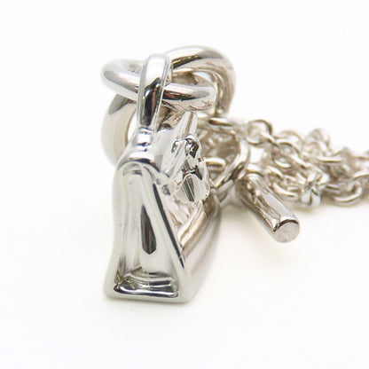Hermes Necklace Amulet Kelly Silver Fashionable