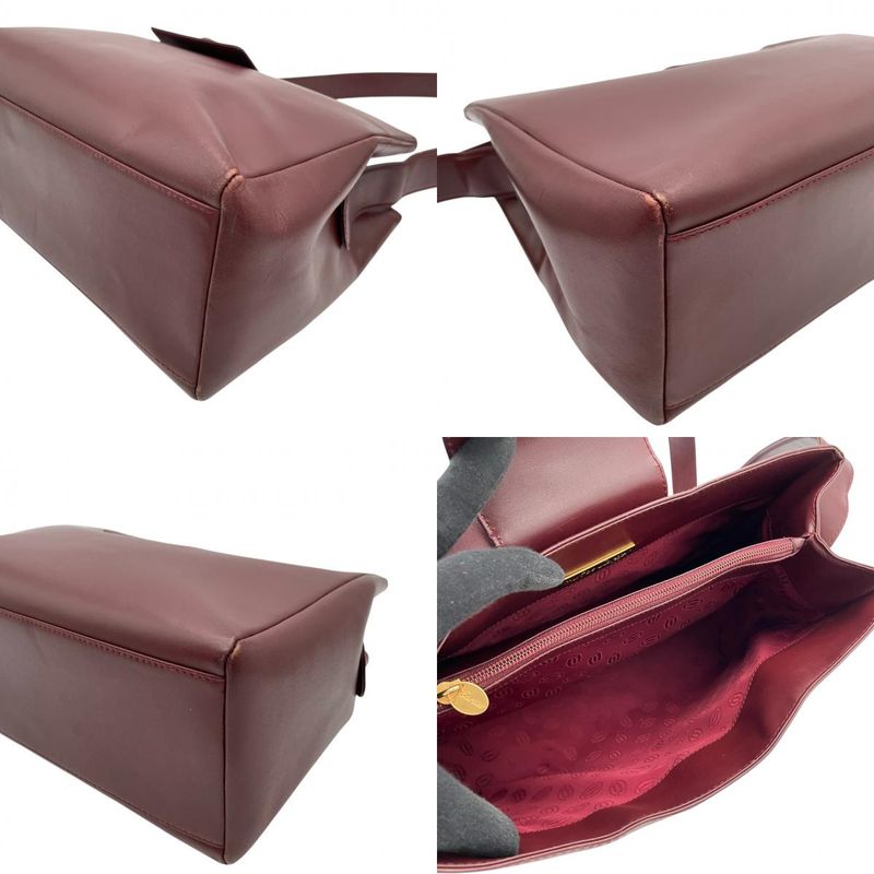 Cartier Shoulder Bag Leather Red Gold Classic Casual Going Out Date Everyday
