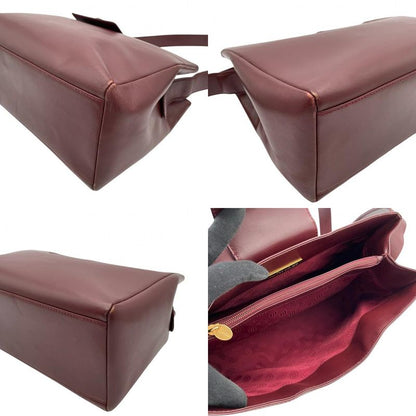 Cartier Shoulder Bag Leather Red Gold Classic Casual Going Out Date Everyday