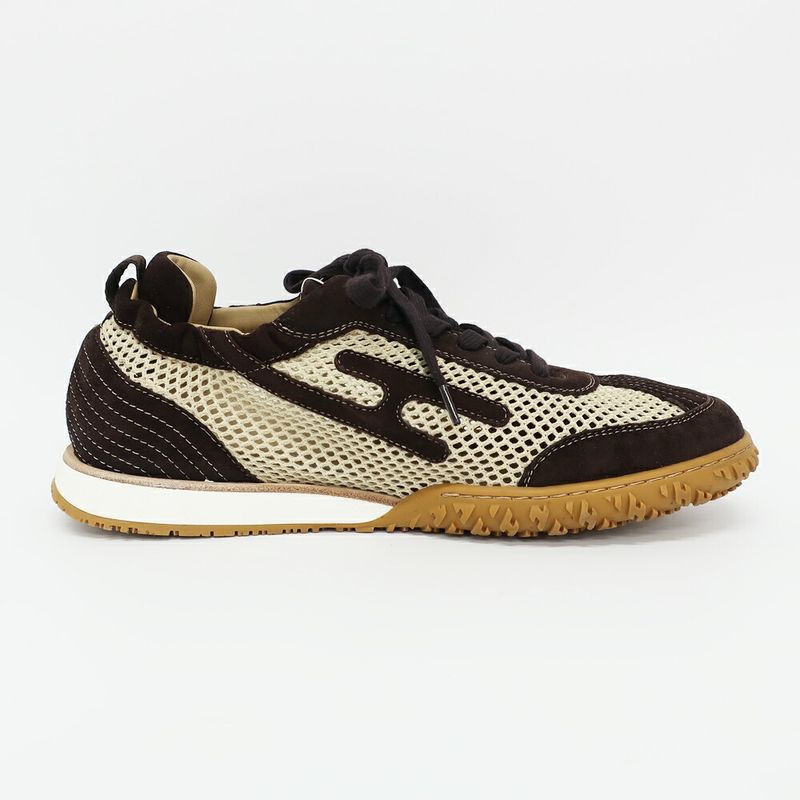 Hermes Sneakers Jet Beige Brown 41.5 26.5 cm Hlogo Shoes