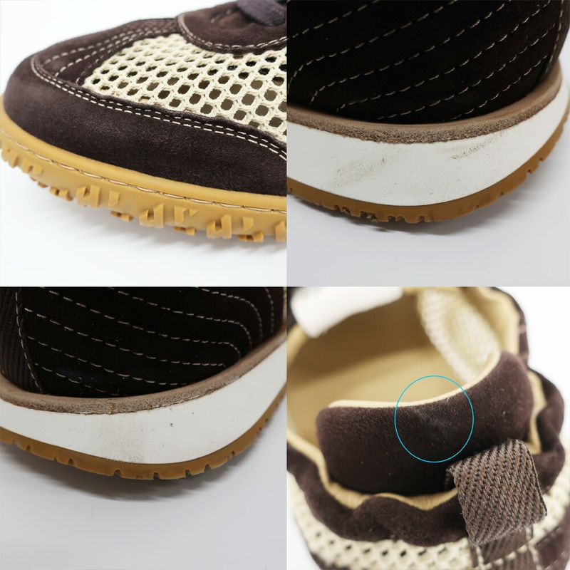Hermes Sneakers Jet Beige Brown 41.5 26.5 cm Hlogo Shoes