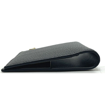 Chanel Passport Case CC Logo Classic Leather Black
