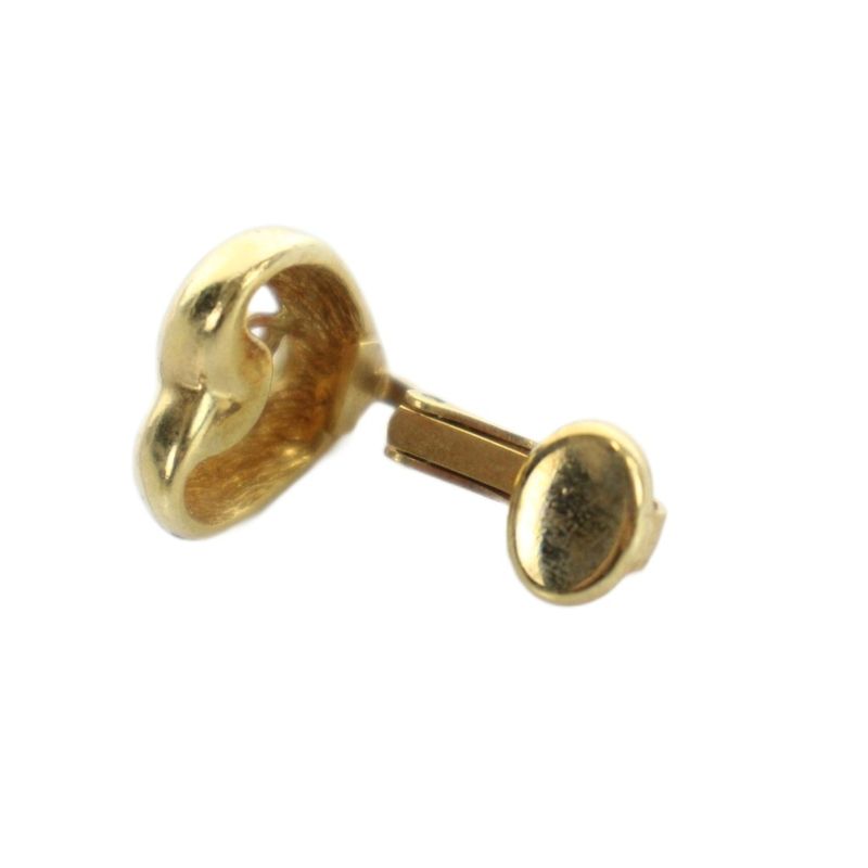 Dior Earrings Clip Type Logo Heart Gold
