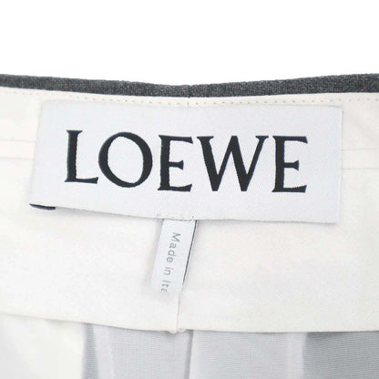 Loewe High Waist Wool Trousers Pants Gray 38