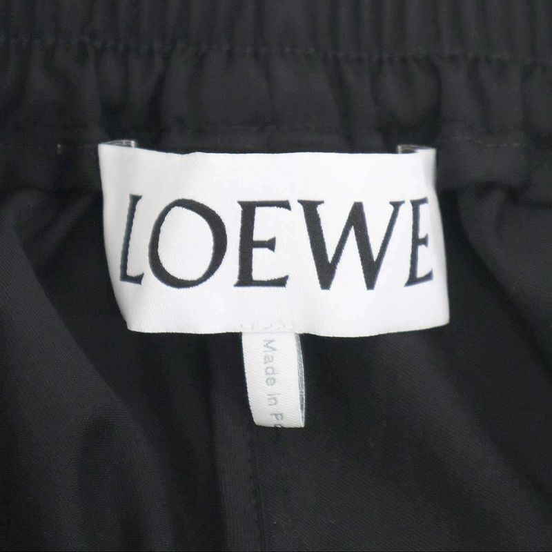 Loewe Anagram Pocket Wool Wide Pants Black